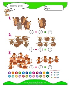 Çıkarma İşlemi Çalışma Sayfaları